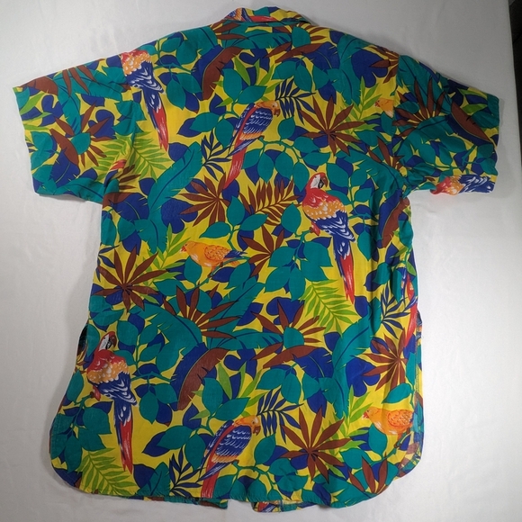 Jack Winter Petites Tropical Print Button Down Tunic Short Sleeve Size Small - Picture 2 of 11